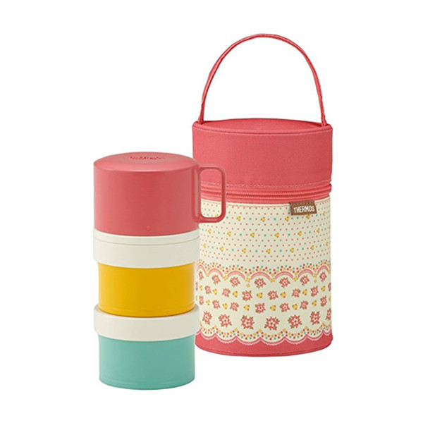 两色可选！THERMOS 膳魔师 DJL-580 CP三层隔层便当饭盒