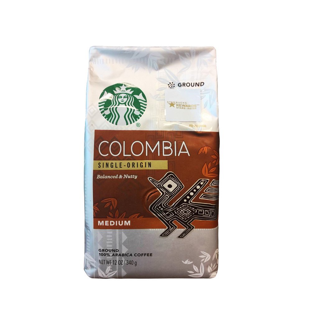 口感顺滑！星巴克 哥伦比亚 中度烘培咖啡粉 340g