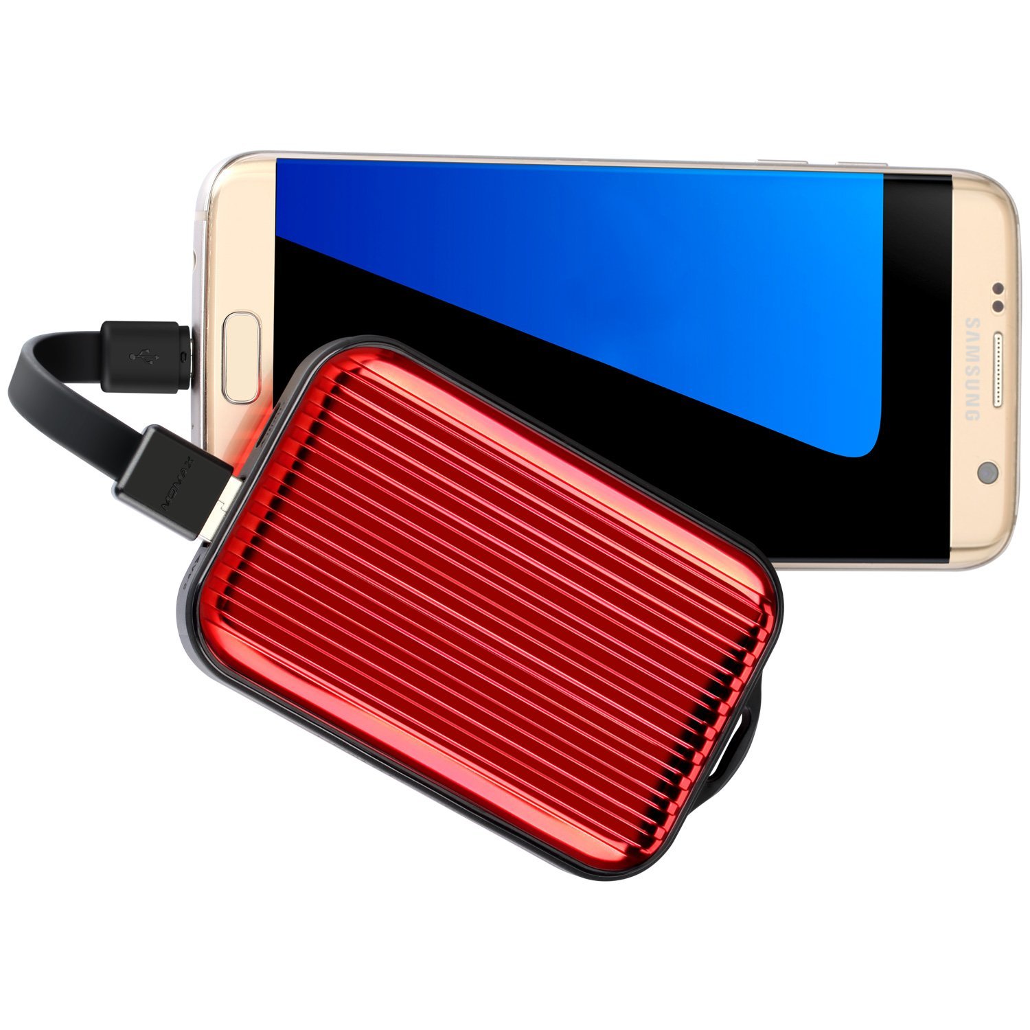 边充边放！摩米士 10000mAh旅行箱移动电源