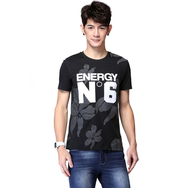 简洁时尚！真维斯时尚圆领印花T恤53-173218