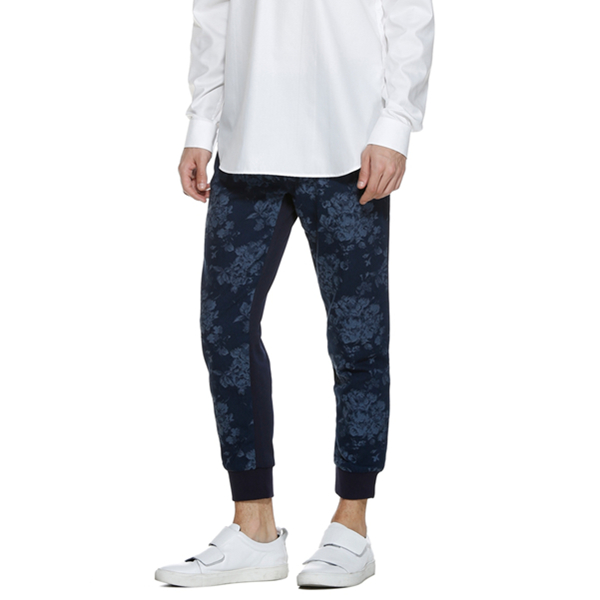 简约休闲！TRENDIANO提花中腰牛仔裤九分裤3151061930