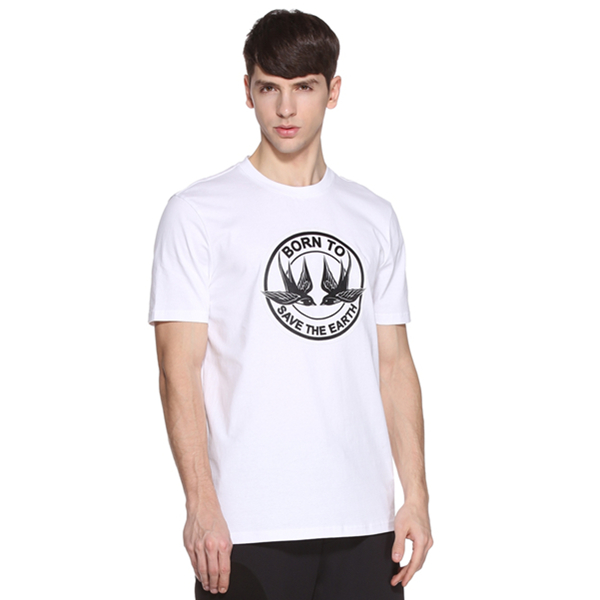 年轻活力！TRENDIANO纯棉字母印花圆领短袖T恤3HC202240P