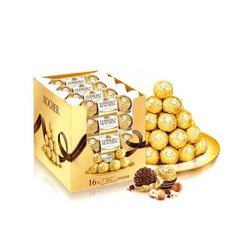颗颗醇香！费列罗 Rocher榛果威化巧克力 48粒装
