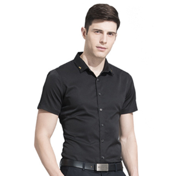 修身商务！波司登男士短袖衬衫3272B13351