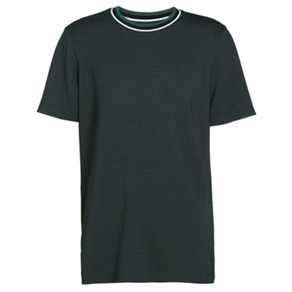 摩登大气！TRENDIANO宽松提花圆领短袖T恤3151022810