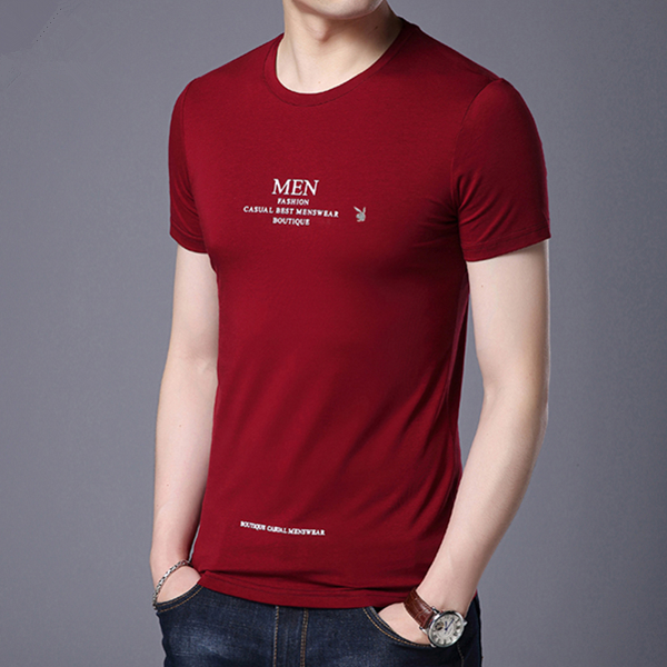 潮帅有型！花花公子字母短袖男T恤