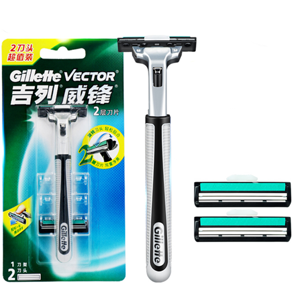 剃须无感！吉列威锋剃须刀手动剃须刀（1刀架+2刀头）
