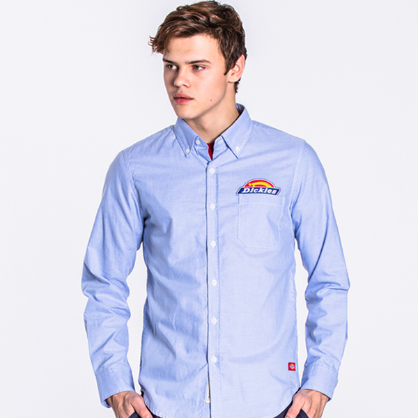 简约设计！Dickies牛津纺男士长袖衬衫171M20EC05