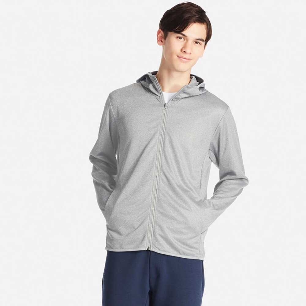 吸汗速干！UNIQLO优衣库DRY-EX拉链连帽开衫195413