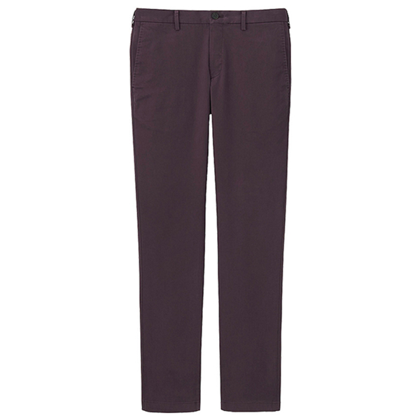 百搭单品！UNIQLO优衣库男装修身无褶长裤172737