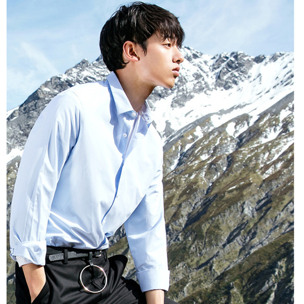 简约休闲！GXG男士修身长袖衬衫#171803001