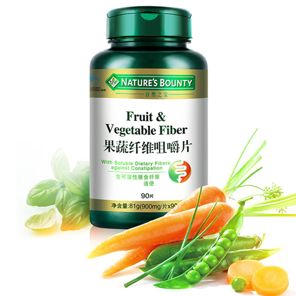 买一赠一！自然之宝果蔬纤维咀嚼片900mg/粒*90片