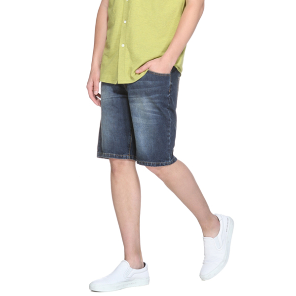 帅气加分！TRENDIANO直筒中腰水洗牛仔裤短裤315206306E