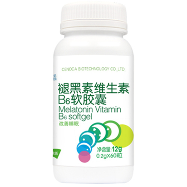 改善睡眠！善有加褪黑素维生素B6软胶囊60粒