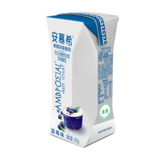 优质奶源！伊利 安慕希希腊风味常温酸奶蓝莓味205g*12盒