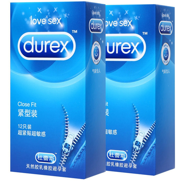 乐享激情！Durex杜蕾斯避孕套紧型装12只*2盒