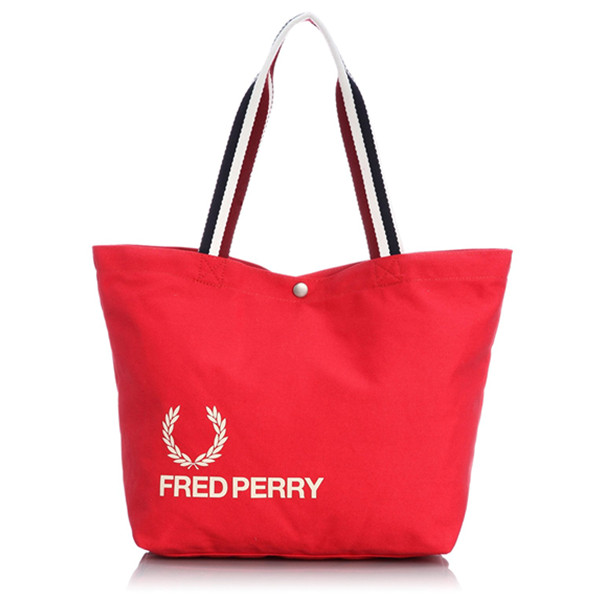 时尚实用！Fred Perry 时尚帆布休闲手提包