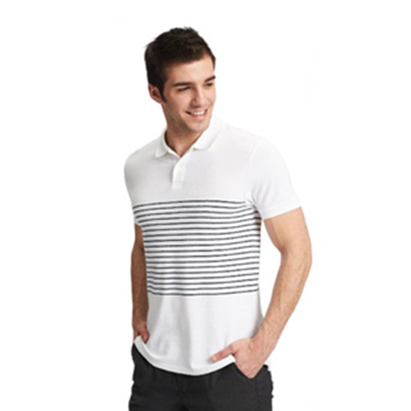 弹力舒适！Old Navy印花Polo衫条纹短袖T恤 509742Z