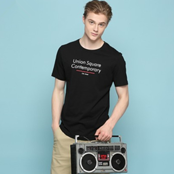 夏季单品！真维斯圆领修身字母印花短袖T恤71-173001