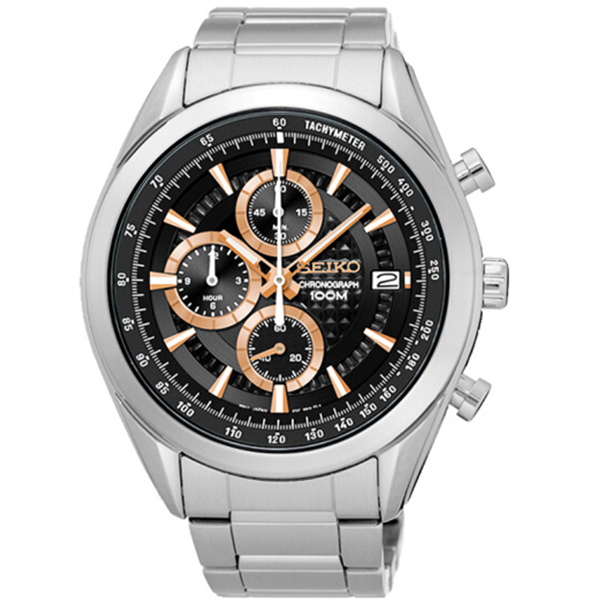 双重优惠！精工Chronograph系列三眼计时码表石英男表SSB199J1