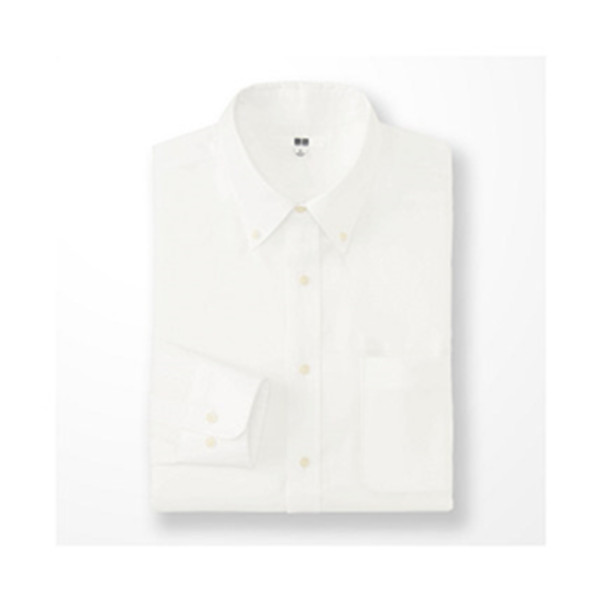 商务休闲！优衣库精纺牛津纺衬衫(长袖) 164154