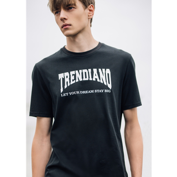 帅气时髦！TRENDIANO宽松字母纯棉短袖T恤3JC202425P