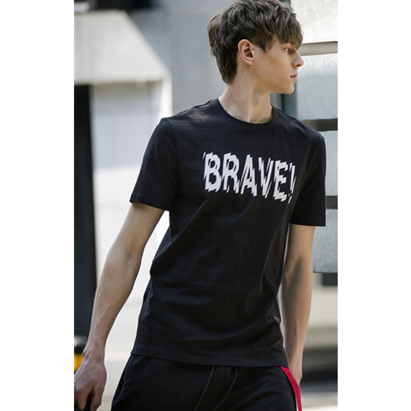 青春气息！TRENDIANO纯棉字母短袖圆领T恤3JC202373P