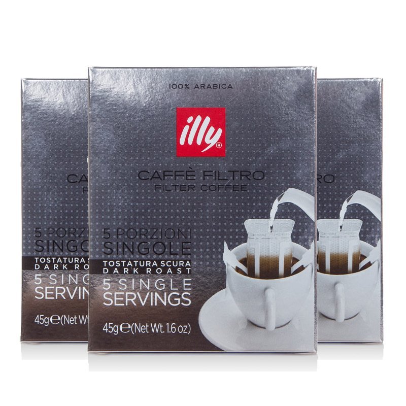 醇正香浓！ illy 意利 深度烘焙挂耳咖啡 5袋/盒 3盒