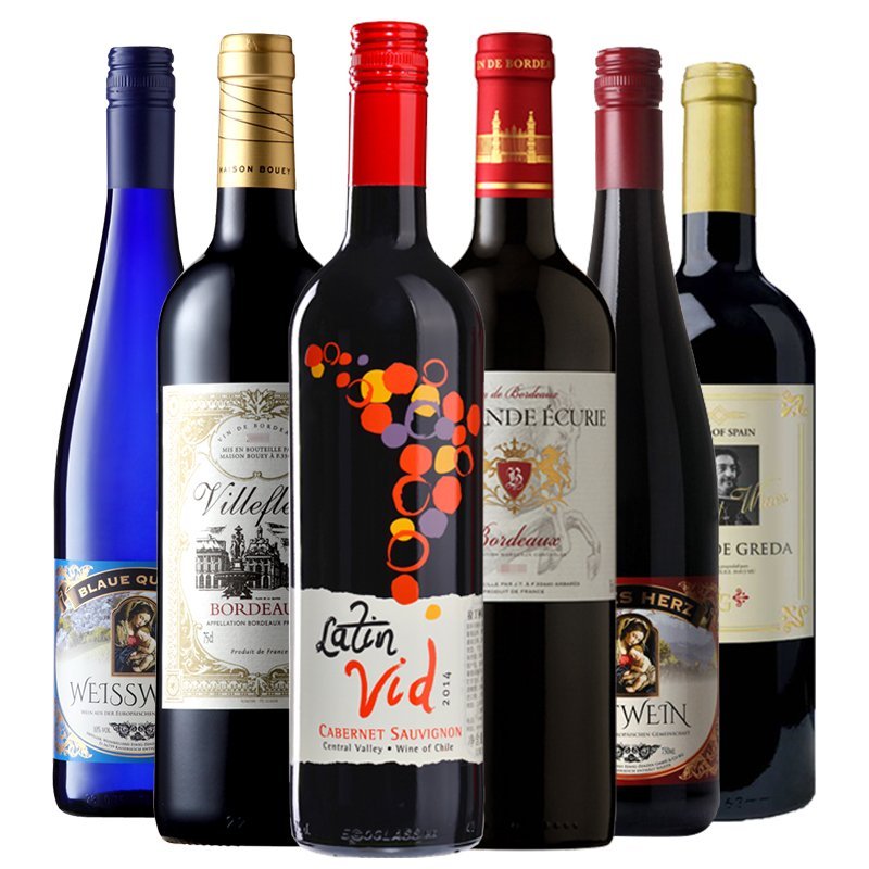 高性价比！Fine Wine 环球美酒荟 组合装葡萄酒共6瓶