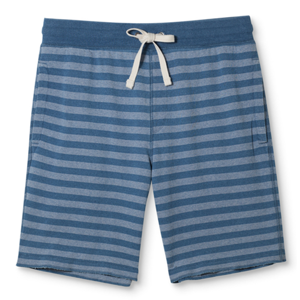 美式风尚！Gap男装纯棉靛蓝色条纹抽绳短裤717482