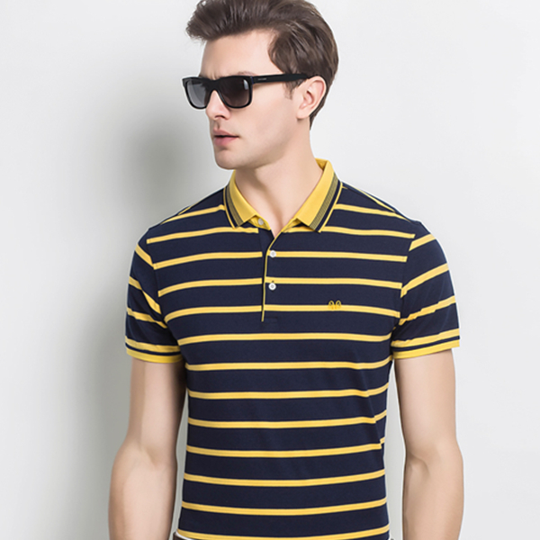 经典条纹！恒源祥男士条纹短袖T恤S3212X