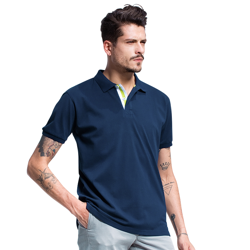 商务休闲！朗蒙纯色Polo衫L7P0401