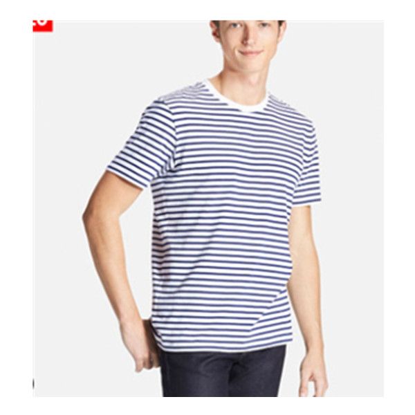 简约时尚！优衣库洗横条圆领T恤