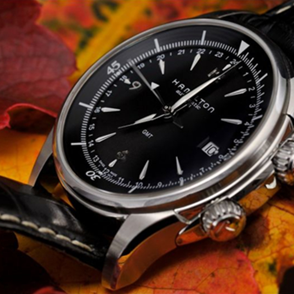 背透设计！Hamilton Jazzmaster GMT瑞士自动机械男表