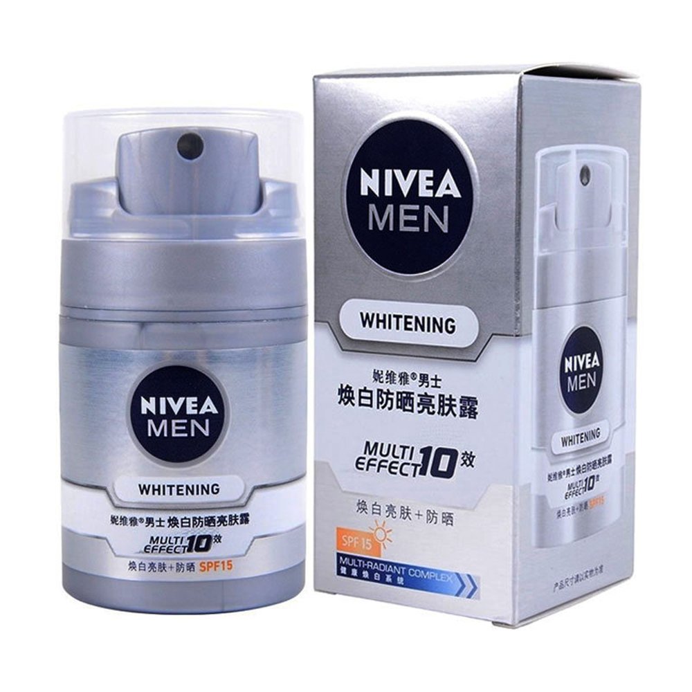 脸部保养！妮维雅男士焕白防晒亮肤露50g SPF15