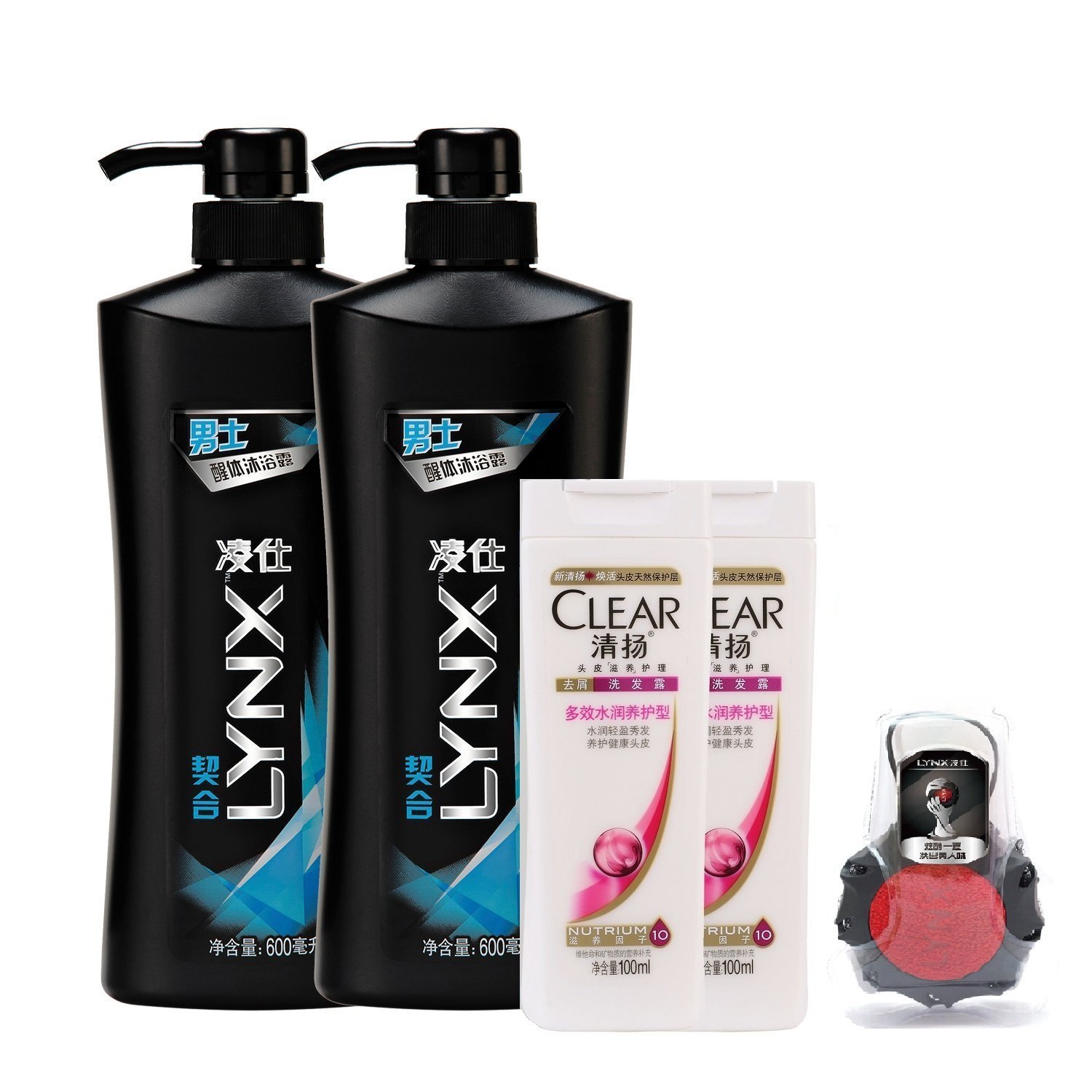 囤货好价！凌仕男士醒体沐浴露2瓶+洗发露2瓶+沐浴球