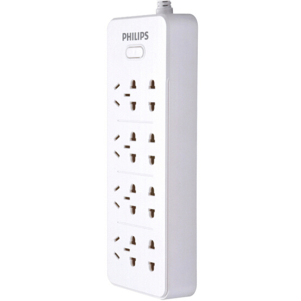 安全放心！飞利浦1.8米插座SPS3821B/93