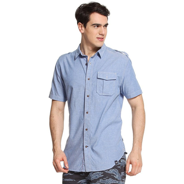 夏季百搭！Nautica诺帝卡男式商务短袖衬衫4W4952S