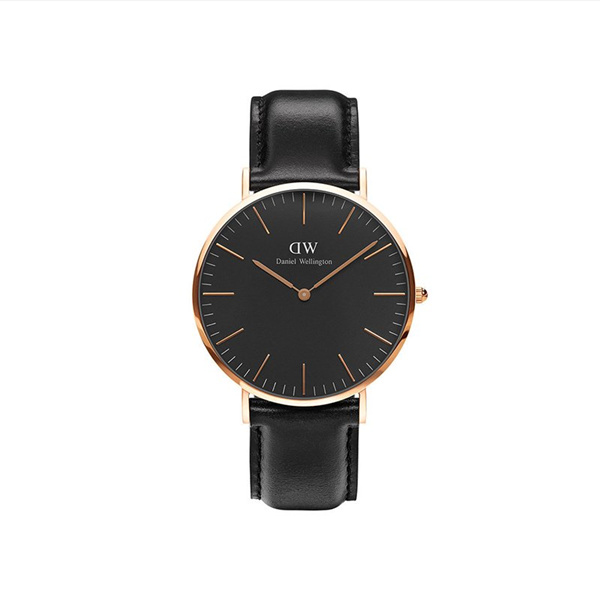 黑色经典！Daniel Wellington 经典简约男士手表