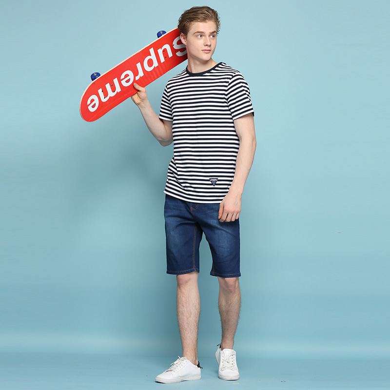 海魂风！真维斯男士圆领修身T恤72-173002