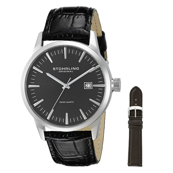 水晶刻度！Stuhrling Original 石英男士手表 555A.02