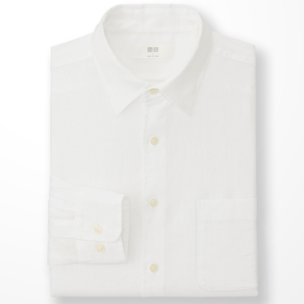 商务休闲！UNIQLO优衣库高级麻衬衫(长袖)183593