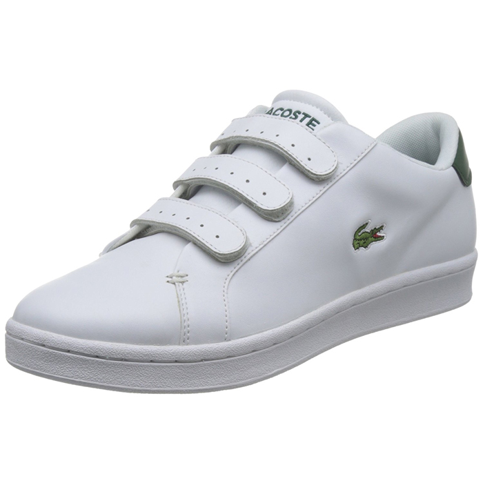 方便百搭！Lacoste 鳄鱼 魔术贴小白鞋