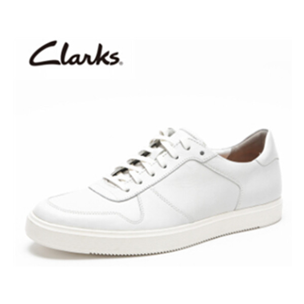舒适真皮！clarks休闲男鞋17春季新品 白色