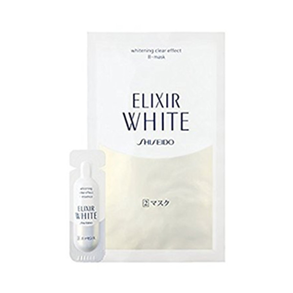 提亮肤色！资生堂 ELIXIR WHITE 透明纯化净白 2阶段面膜 6枚装