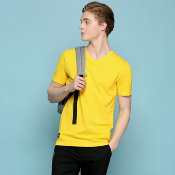 聚划算大促！真维斯男士修身纯棉休闲夏季纯色打底衫72-173121