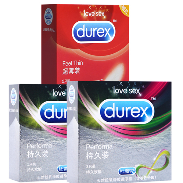 敏感设计！Durex杜蕾斯避孕套安全套持久装4只+超薄2只