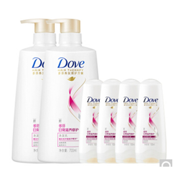 618狂欢！多芬滋养修护洗发乳X2+修护润发精华素X4