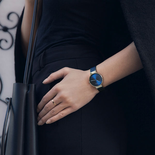 618狂欢！白令(Bering)丹麦进口情侣手表时尚简约商务蓝宝石镜面