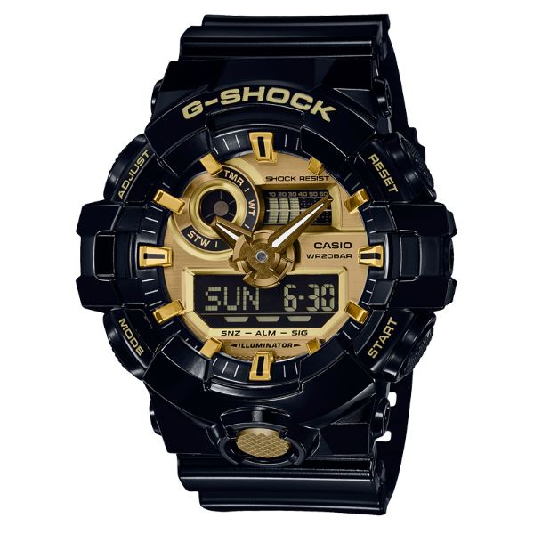 618狂欢！卡西欧(CASIO)手表 G-SHOCK系列多功能黑金运动时尚男表
